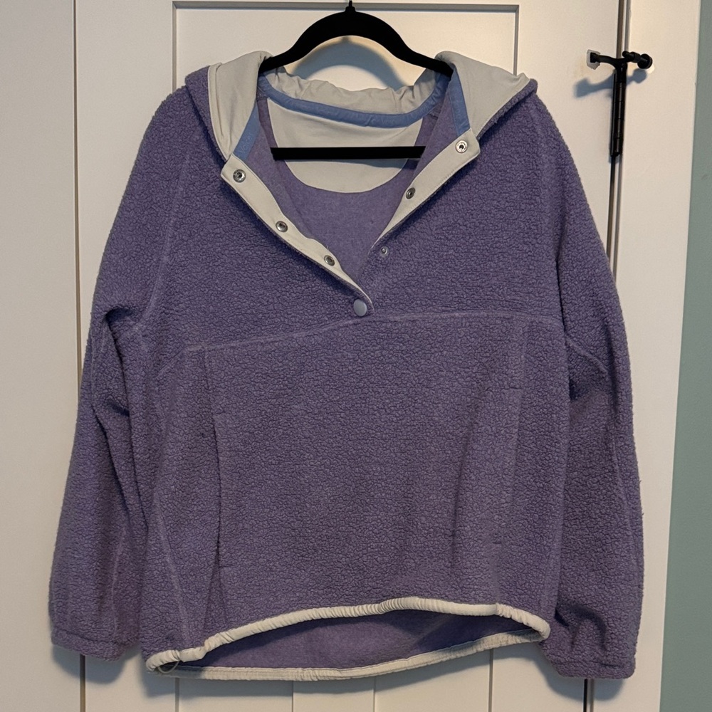 Outdoor Voices Purple Mega Fleece Pullover